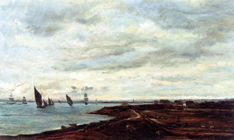 Charles-Francois Daubigny The Banks of Temise at Erith China oil painting art
